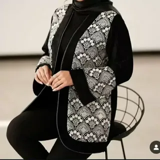 مانتو عیدانه مخمل خرجکارتافته حنانه 