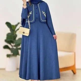 پیراهن زنانه مجلسی بیرونی ست ژیله و پیراهن شانتون تابستانه فری سایز 