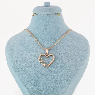 گردنبند زنانه ژوپینگ مدل قلب کد AAB629