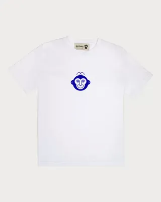 MEN BLUE MONKEY COTTON T-SHIRT