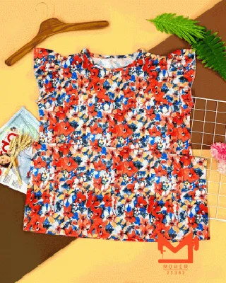 پیراهن گل‌دار تابستانی زنانه سایز بزرگ