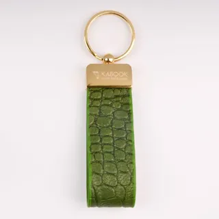 جاکلیدی چرم کروکودیل سبز