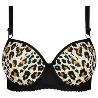 سوتین زنانه ماییلدا مدل پلنگی جکدار فنردار پوش آپ کد 5160