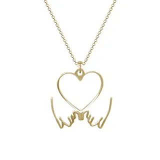 گردنبند نقره زنانه ژابیز مدل لاین آرت عشق