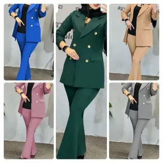 ست کت و شلوار زنانه جنس مازراتی