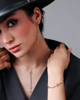 0418. ست نقره مدل گره