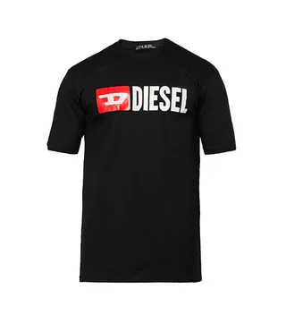 تیشرت Diesel یقه گرد مردانه مشکی طرح دار