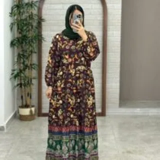 پیراهن صحرا بادمجونی