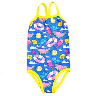 مایو دخترانه مدل اسلیپ بندی بستنی کد 06