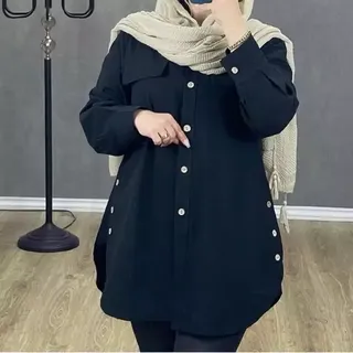 تونیک مانتویی بغل دکمه یا پشت دکمه صوفیا 