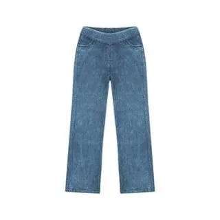 شلوار جین راسته زنانه مدلکشی رنگ آبی