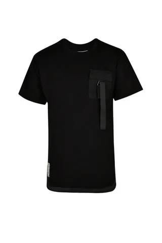 تی شرت یقه گرد آستین کوتاه جیب و دمپا پوپلین