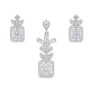 نیم ست نقره زنانه جی تی ای مدل G_208