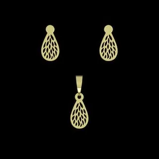 نیم ست طلا 18 عیار زنانه مدوپد مدل هندسی کد NA10532