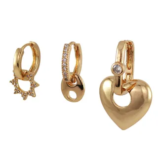 گوشواره زنانه وای اس ایکس مدل قلب کد AAC831 بسته س...