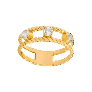 انگشتر طلا 18 عیار زنانه کیا گالری مدل AR517