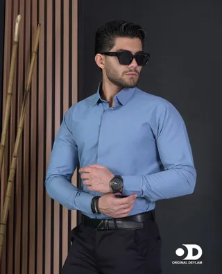 پیراهن دوشین اسپرت-مجلسی مردانه رنگ خاص کد a125 | یقه خرگوشی snt