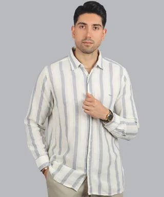 پیراهن مردانه آستین بلند راه راه 1132