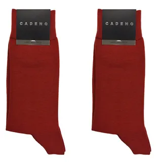 جوراب ساق بلند مردانه کادنو مدل CAF1001 رنگ آجری ب...