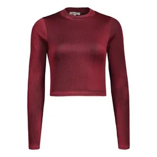 کراپ‌ تی‌شرت آستین بلند زنانه مون‌سا مدل 41082410003-70