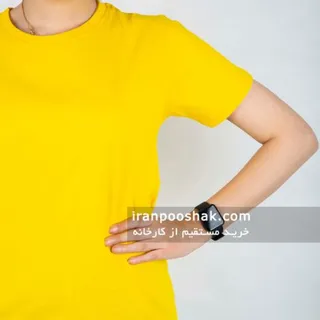 تیشرت ساده دخترانه زرد