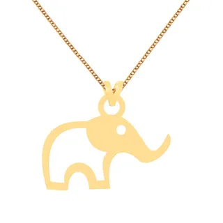 گردنبند طلا 18 عیار زنانه کرابو طرح فیل مدل Kr7073...