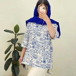 مانتو زنانه کراش کاملس گلدار 