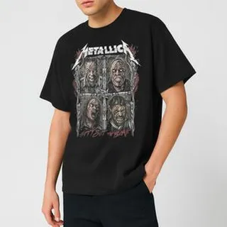 تی شرت آستین کوتاه مردانه مدل گروه متالیکا کد z122