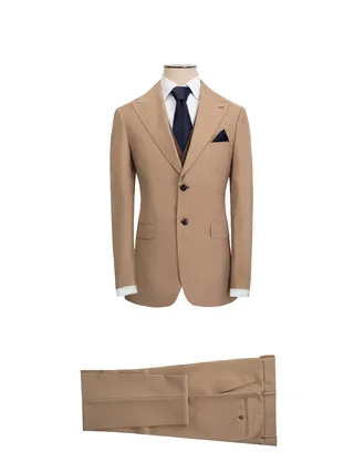 کت و شلوار و ژیله کرم ال سی من 57