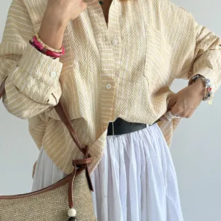 شومیز کریشه 2 جیب کد 220549