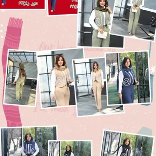 ست دو تیکه جلیقه و شلوار مجلسی زنانه کد 0206