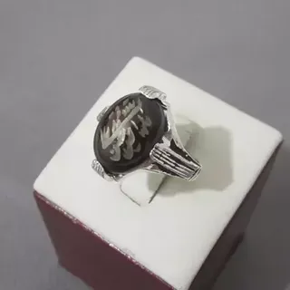 انگشتر مردانه عقیق سه پوست معدنی