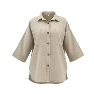 شومیز آستین سه ربع یقه برگردان زنانه مدل P1173