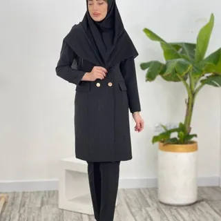 مانتو و شلوار اداری دیپلمات4 دکمه  زنانه