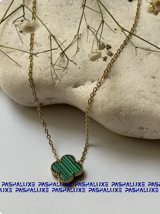 گردنبند زنانه طرح ونکلیف دو رو - رنگ ثابت بدون حساسیت جنس استیل