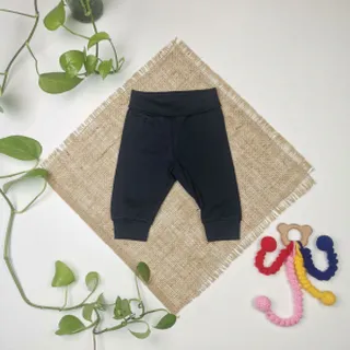 شلوار نوزادی اسلش برند h and m طرح کمرکش سورمه ای رنگ