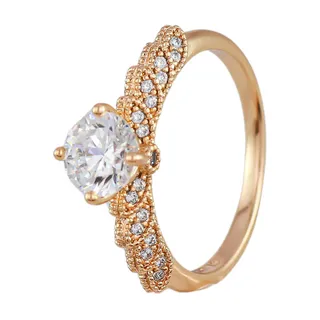 انگشتر زنانه ژوپینگ مدل تک نگین کد AAE589