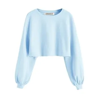 کراپ تیشرت آستین بلند زنانه آرمادیا مدل کبریتی فلورانس کد BL04