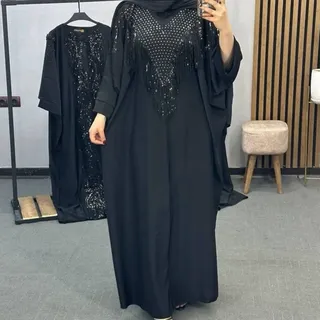 مانتو عبایی زنانه مجلسی جنس الیزه