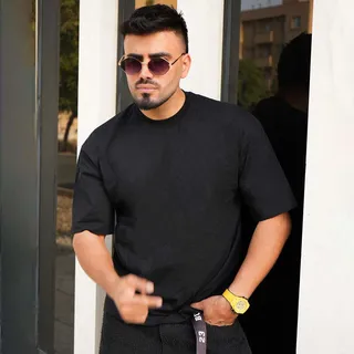تیشرت بیسیک مشکی مردانه مدل Tarko