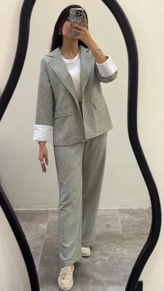 کت شلوار فوژان سبز