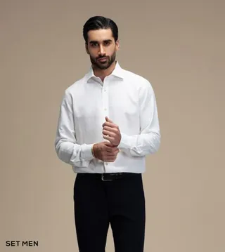 پیراهن مردانه لینن آستین بلند