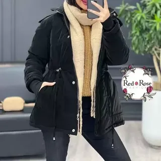 کاپشن زنانه دخترانه مموری لوزی دوزی مناسب 38تا44