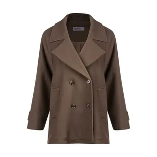 پالتو زنانه سرژه مدل 230152 رنگ قهوه ای