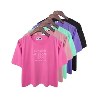 تیشرت کراپ طرح ساحل دخترانه (13 تا 17 سال) کد 629173