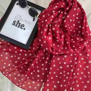 شال شکوفه قرمز