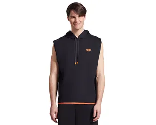 Skechersسویشرت بدون آستین روزانه M Lw Fleece Two Yarn Mesh Detailed Sleeveless Hoodie Sweatsh