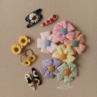 گلسر و هدبند و سنجاق گلدوزی
