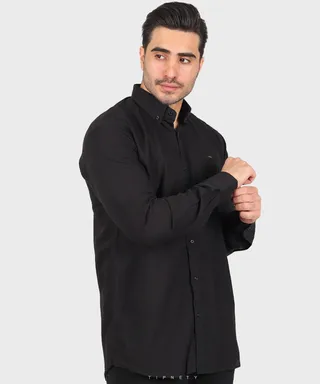 پیراهن مردانه آستین بلند ساده تیپ نتی 1002