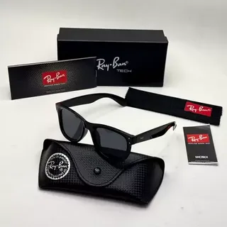 عینک آفتابی ریبن ویفرر ریورس مشکی به همراه پک کامل اصلی rayban